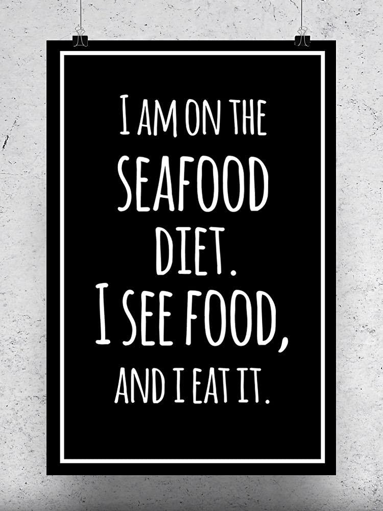 Funny Food Quote Poster - Hilarious Kitchen Decor for Home, Office & Restaurant - Perfect Wall Art for Dining Room & Cafe