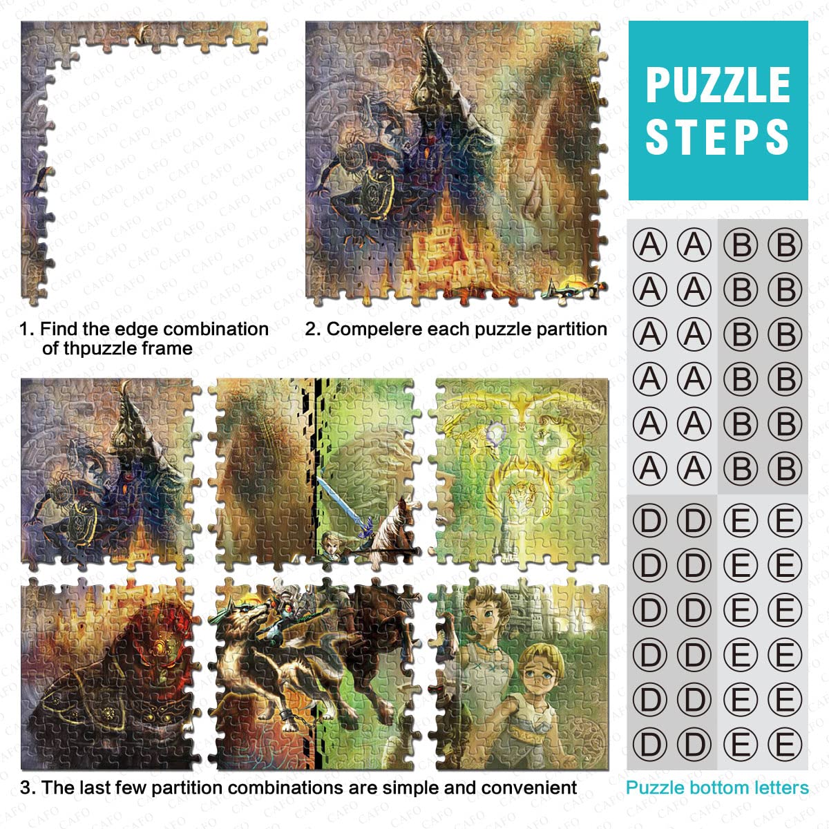 1000 Piece The Legend of Zelda Jigsaw Puzzle for Adults & Kids - Brave Warrior Game Scene - Challenging Family Board Game Toy (38x26cm) | Home Decor, Gift Idea, Stress Relief & Cognitive Training