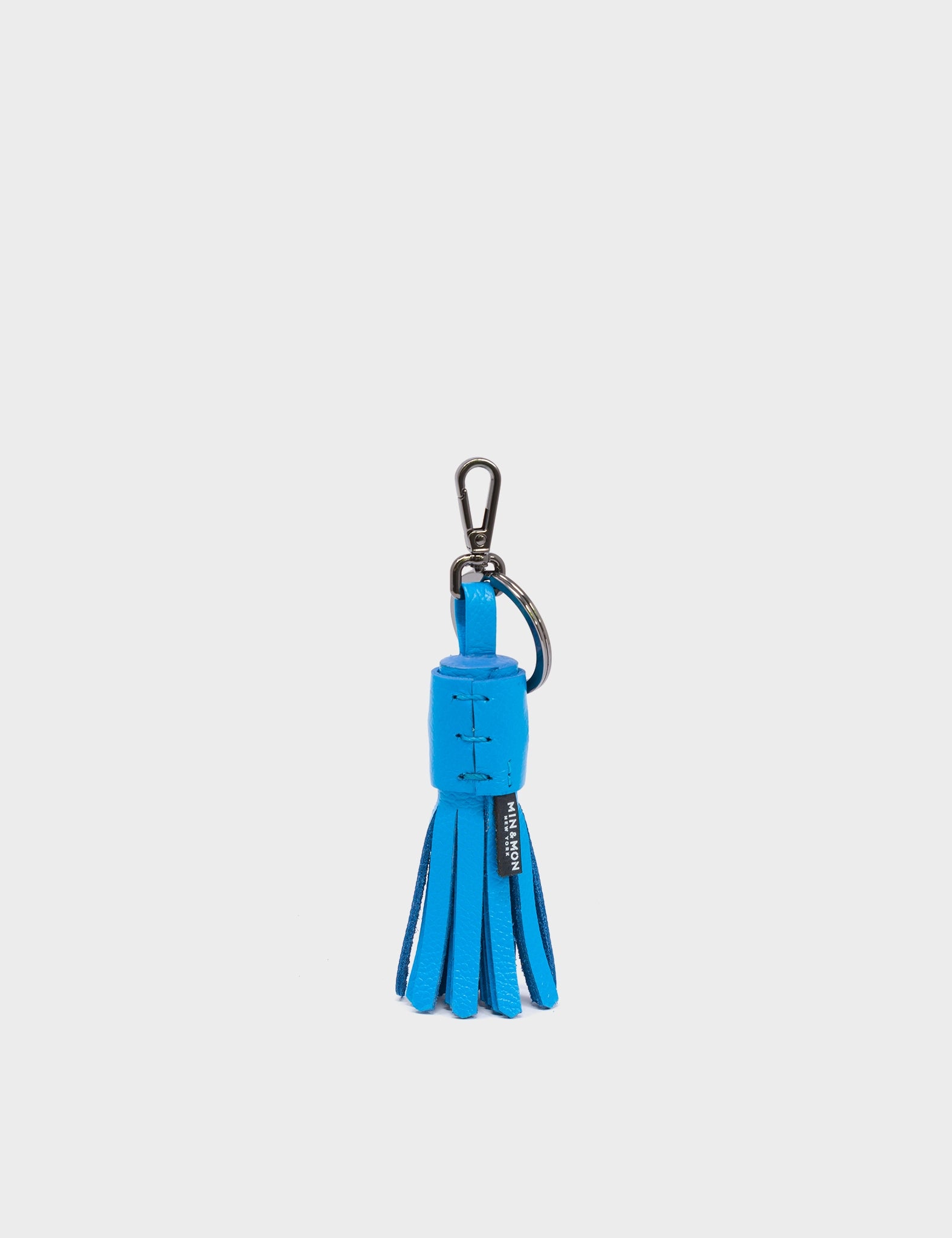 Callie Marie Hue Charm Ibiza Blue Leather Keychain - Stylish & Durable Key Holder for Women - Perfect for Gifts, Travel, and Everyday Use