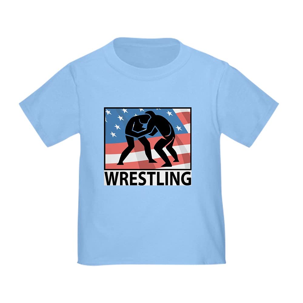 Wrestling in America Toddler T-Shirt - Soft Cotton Kids Tee for Boys & Girls - Perfect for Playtime, Sports & Casual Wear