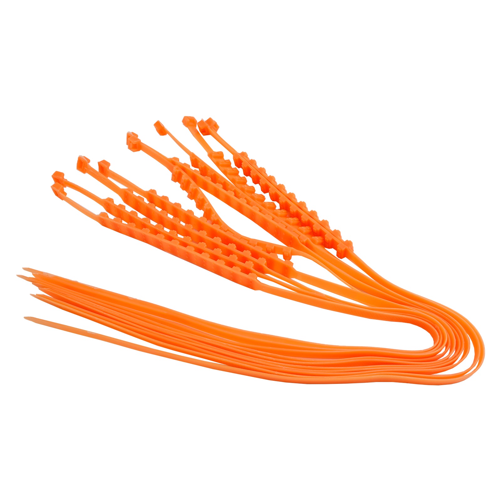 10/20/40PCS Heavy Duty Snow Tire Chains - Anti-Skid Traction Belts for Cars, Trucks & SUVs | Winter Emergency Driving Safety Gear (Orange) - Perfect for Icy Roads, Mountain Trips & Snowy Commutes