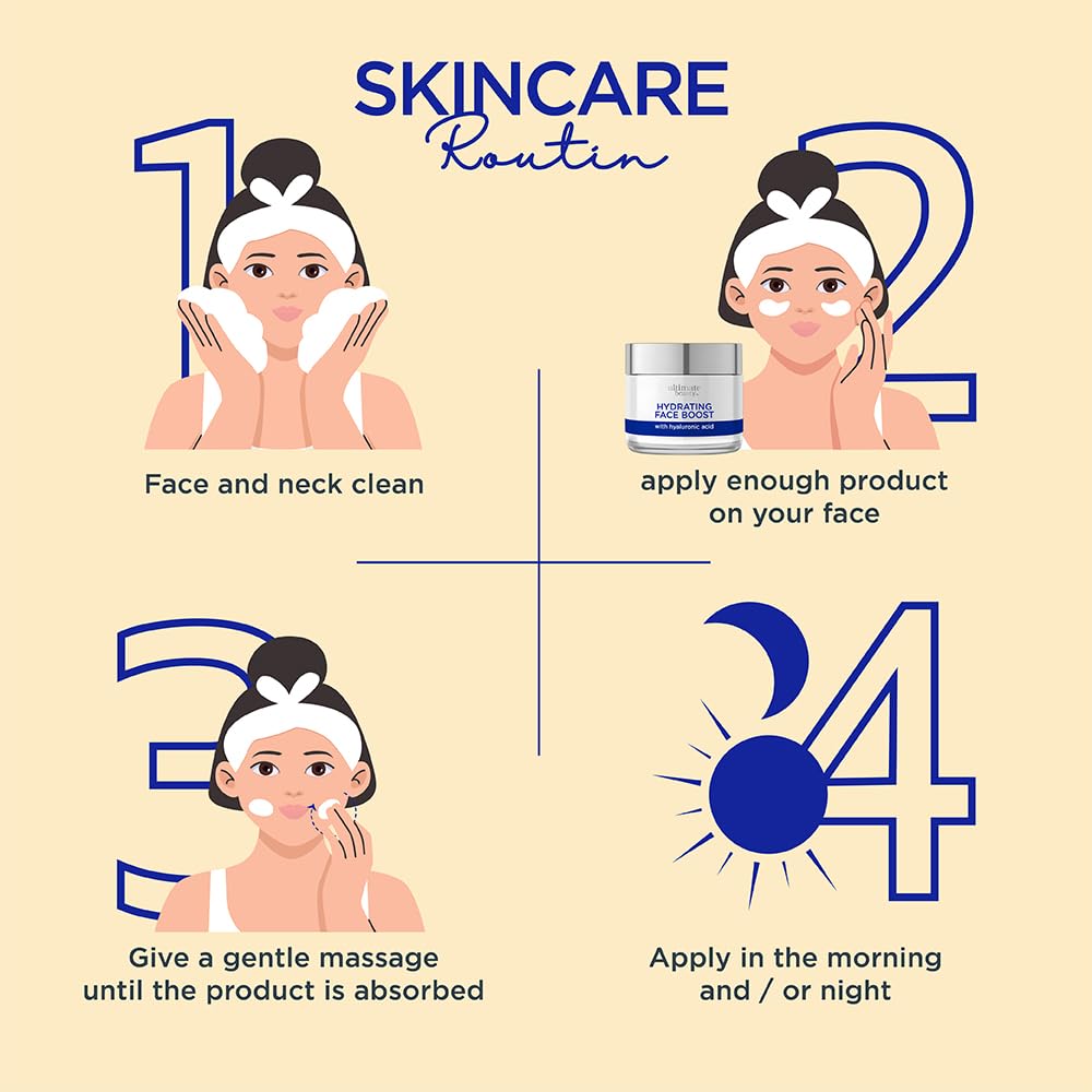 Hyaluronic Acid Face Cream for Deep Hydration - Oil-Free Moisturizing Facial Cream, 1.76 Oz - Perfect for Dry Skin & Daily Skincare Routine