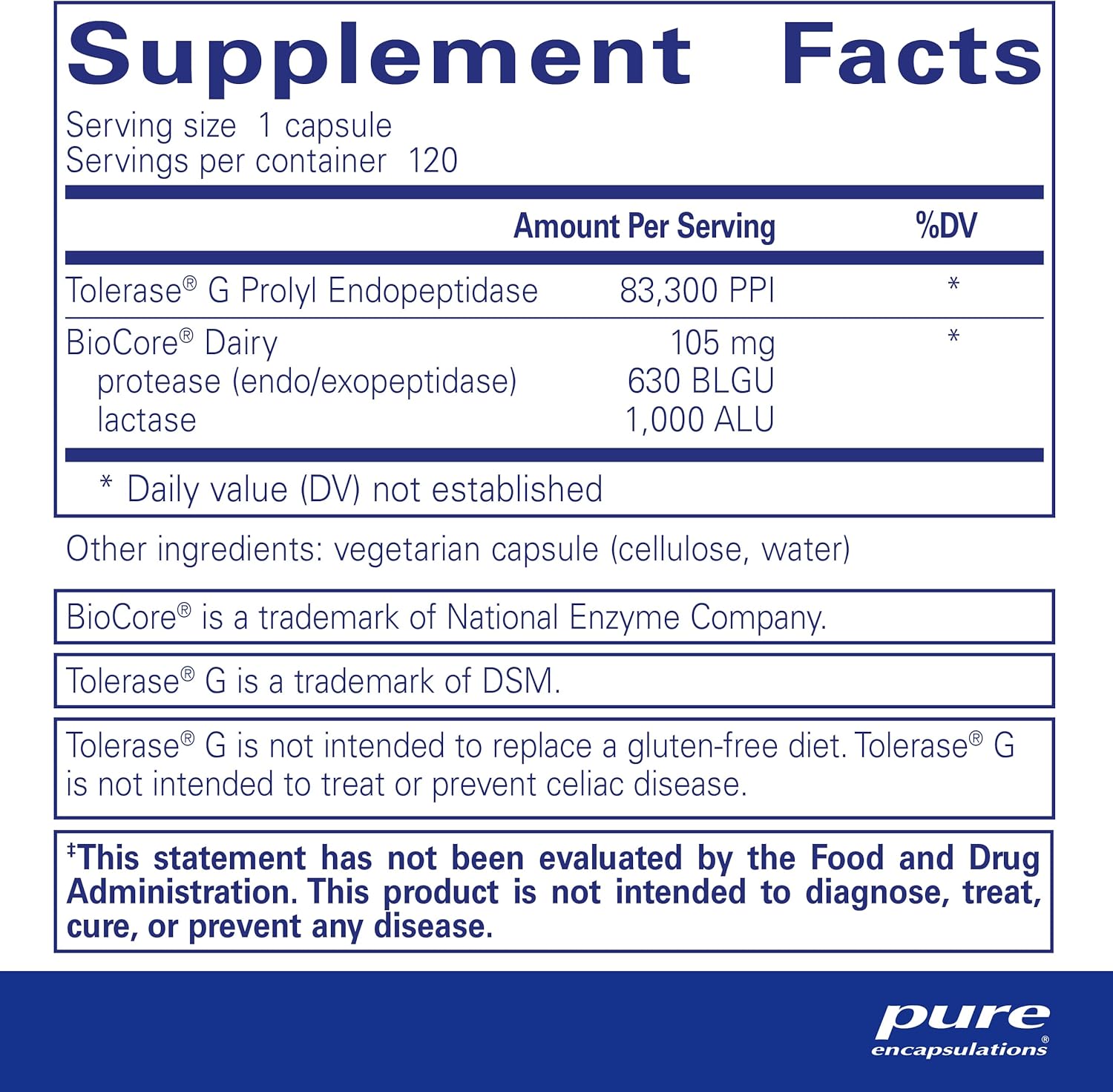 Pure Encapsulations Gluten & Dairy Digestive Enzymes Supplement - Supports Digestion of Gluten & Dairy for Sensitive Stomachs - Ideal for Meals Out, Travel & Digestive Comfort