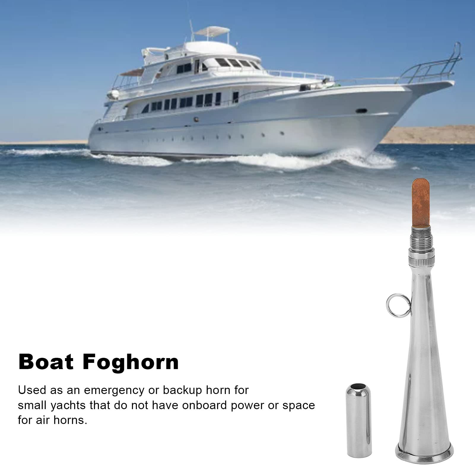 Stainless Steel Handheld Boat Foghorn - Marine Safety for Boating