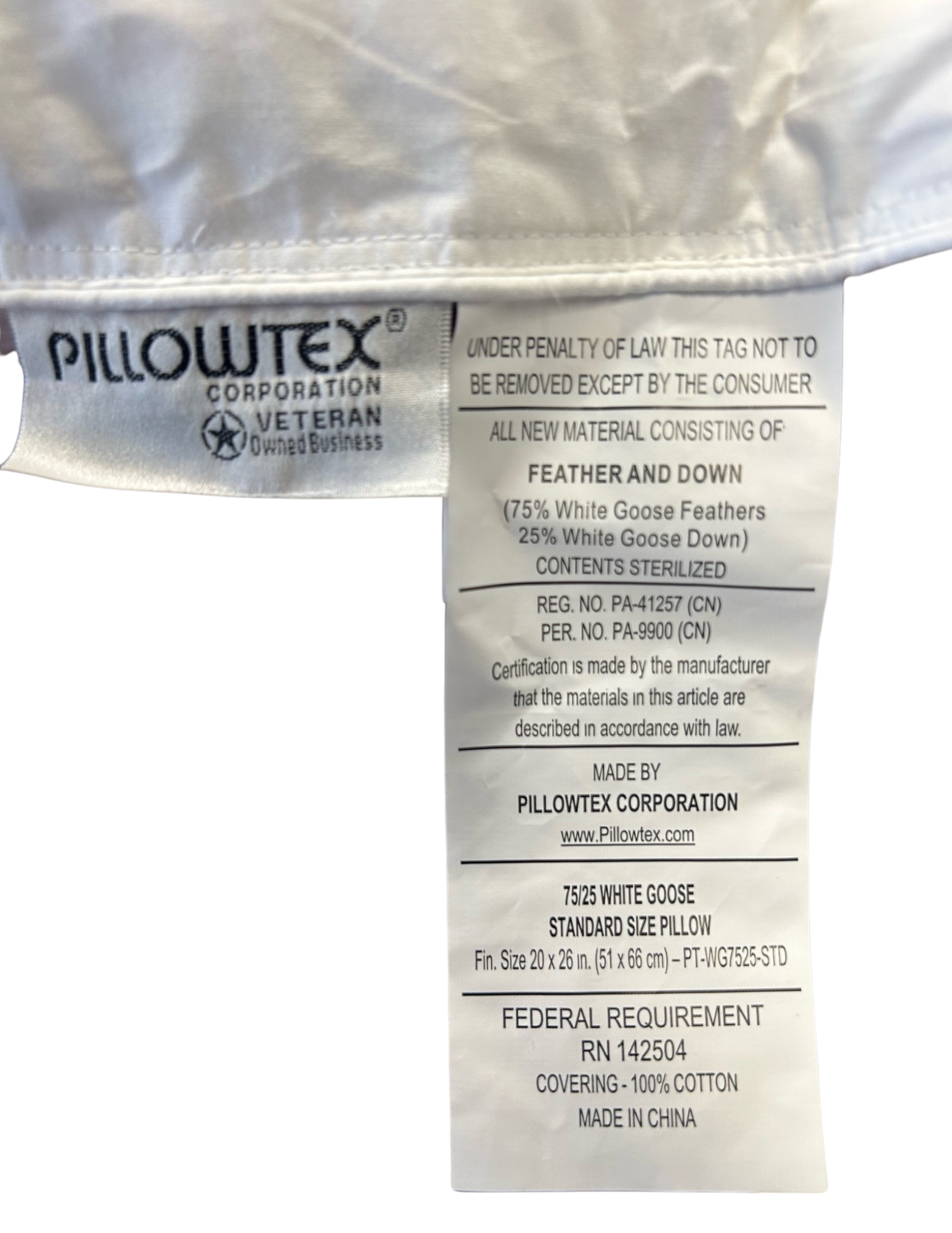 Premium White Goose Down & Feather Pillow - 75% Feather 25% Down Blend for Ultimate Comfort - Perfect for Side Sleepers & Luxury Bedding