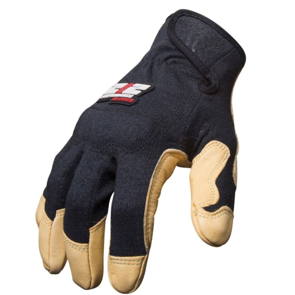 212 Performance FRGGSA 05 009 GSA Compliant Fire Resistant Premium Leather Work Gloves - Medium Black - Ideal for Welding, Construction & Industrial Safety Use