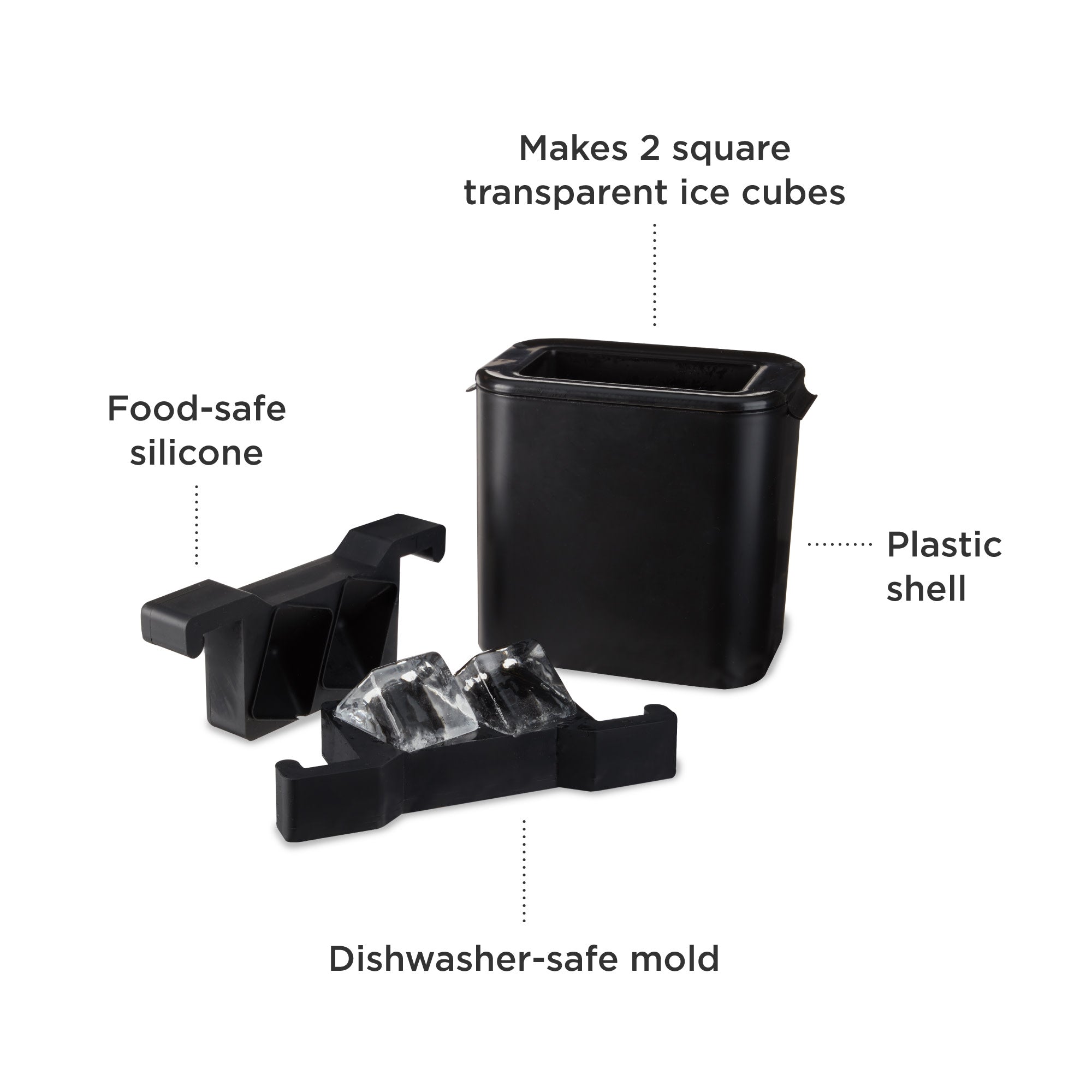 Premium Glacier Rocks Clear Ice Maker - Make Crystal Clear Ice Cubes for Cocktails, Whiskey & Drinks at Home or Bar