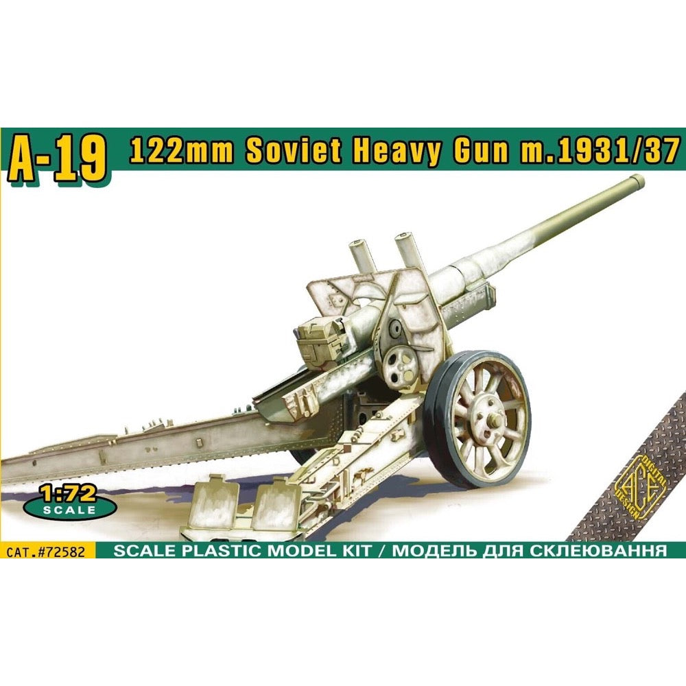 1/72 Scale ACE Models 72582 Soviet A-19 122mm Heavy Gun Model 1931/37 - Highly Detailed Military Diorama Kit for WWII Collectors & Model Builders - Perfect for Historical Displays & Wargaming Scenarios