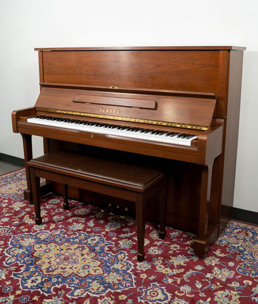 1994 Yamaha 48 U1 Upright Piano in Satin Walnut Finish - Perfect for Home, Studio & Music Classrooms | Vintage Acoustic Piano for Beginners & Professionals