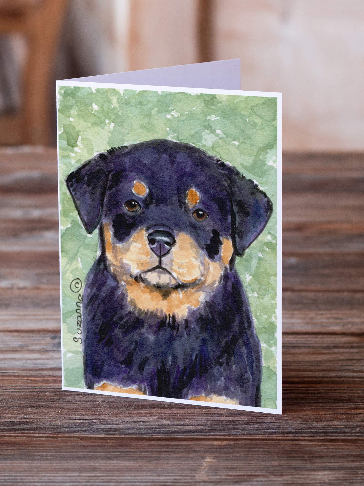 Rottweiler Greeting Cards - Pack of 8 Blank A7 Size (5x7) Note Cards with Envelopes | Whimsical Dog Lover Stationery | Perfect for Birthdays, Thank You Notes & Special Occasions