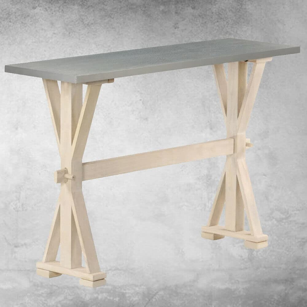 BiYeer Vintage Retro Console Table - Slim Hallway Entryway Table, Narrow Sofa Desk with Drawer Storage, Shabby Chic Furniture for Living Room, Bedroom & Hallway Decor