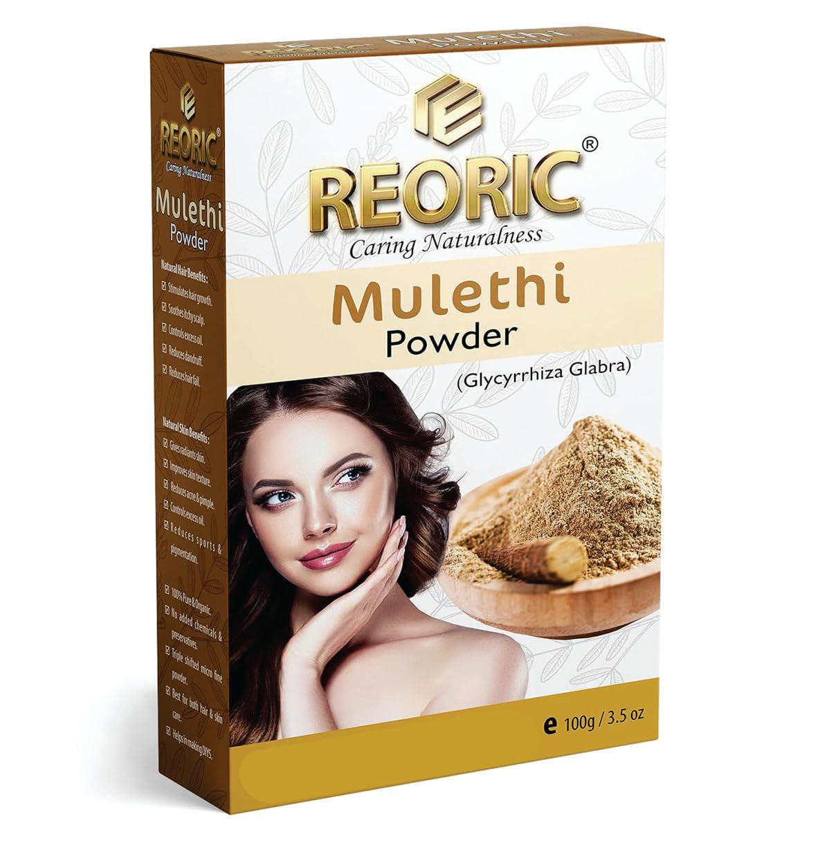 Organic Reoric Mulethi Powder & Orange Peel Powder for Face - Licorice Root Powder for Skin Brightening & Glow - 200g (Pack of 2) - Natural Face Mask & Exfoliator for Acne, Dark Spots & Dull Skin