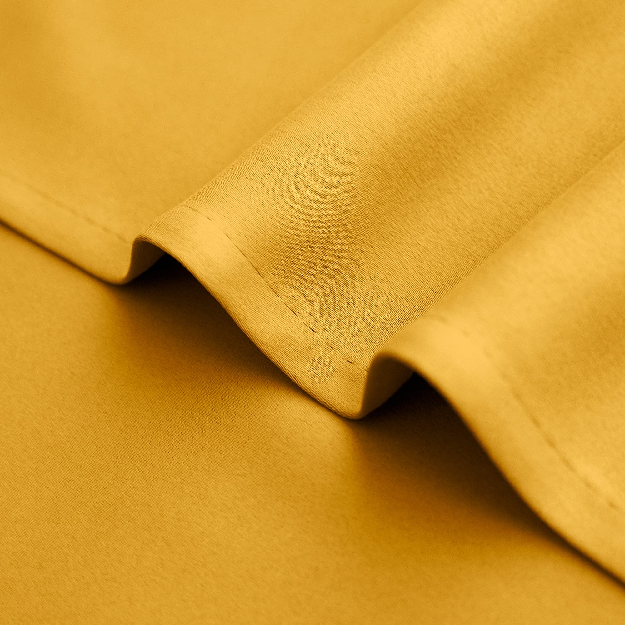 Mustard Yellow Rod Pocket Window Valances - 36x16 Inches for Kitchen, Bathroom & Living Room - Perfect for Home Decor & Room Refresh