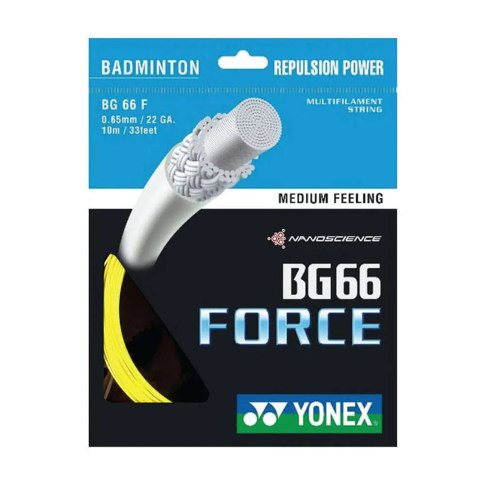 Yonex BG 66 Force Badminton String - 10m Length, 3 Color Options | High Performance for Competitive Play & Training