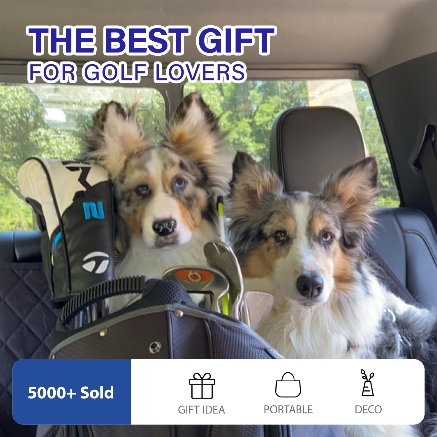 Custom Golf Driver Head Cover - Personalized & Lifelike Pet Design (Dog, Cat, etc.) for Golf Club Protection | Great Gift for Golf Lovers | Perfect for Course Play, Driving Range & Club Storage