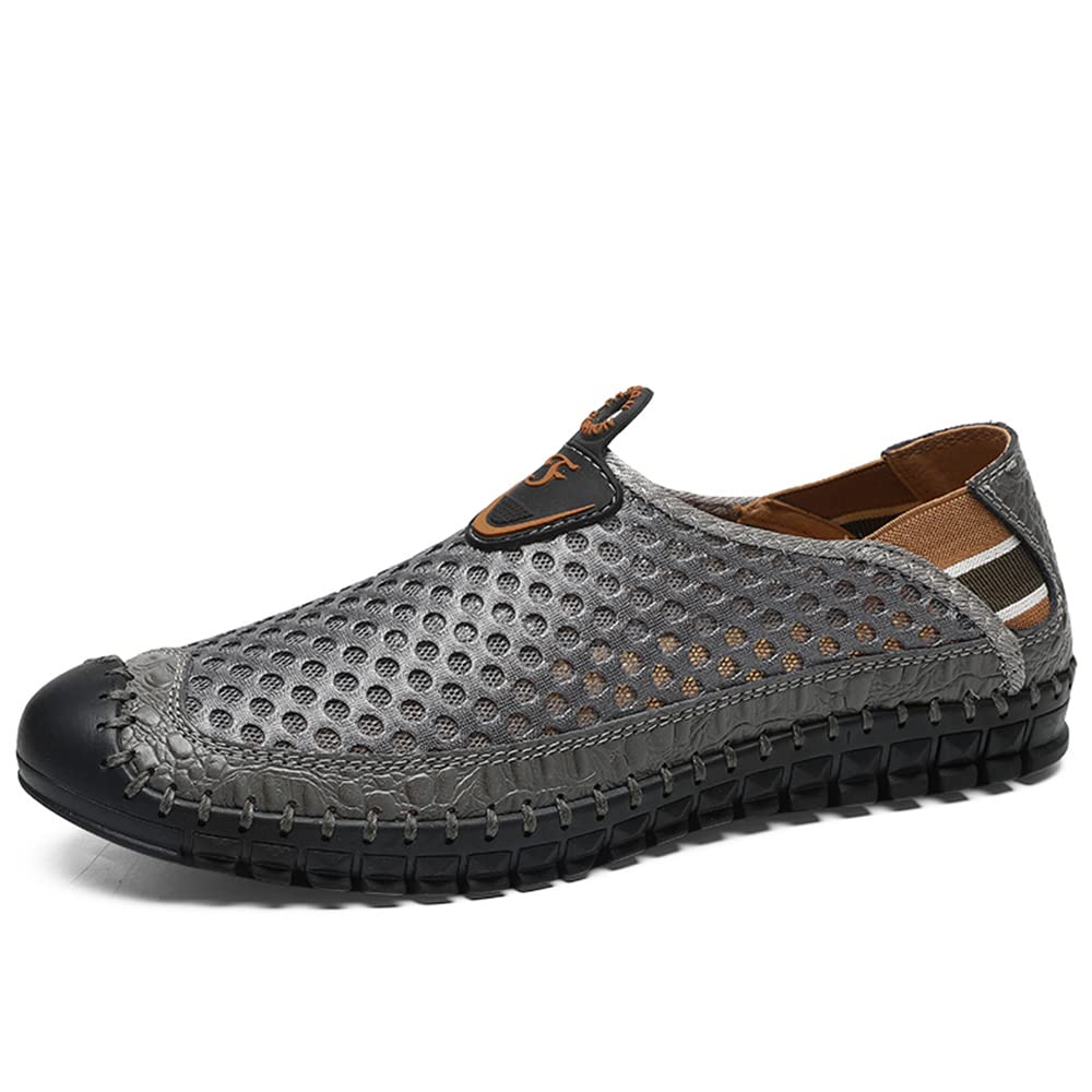 **Men's Water Shoes - Quick-Dry Mesh Slip-On Loafers for Walking, Beach, Pool & Outdoor Activities**