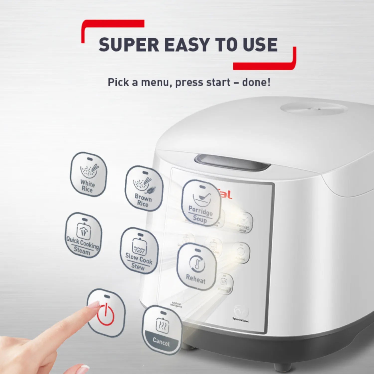 Tefal RK732 Easy Rice & Slow Cooker - 6-in-1 Multi-Cooker with Steamer, Slow Cook & Rice Cooker Functions - Perfect for Meal Prep, Family Dinners & Healthy Cooking