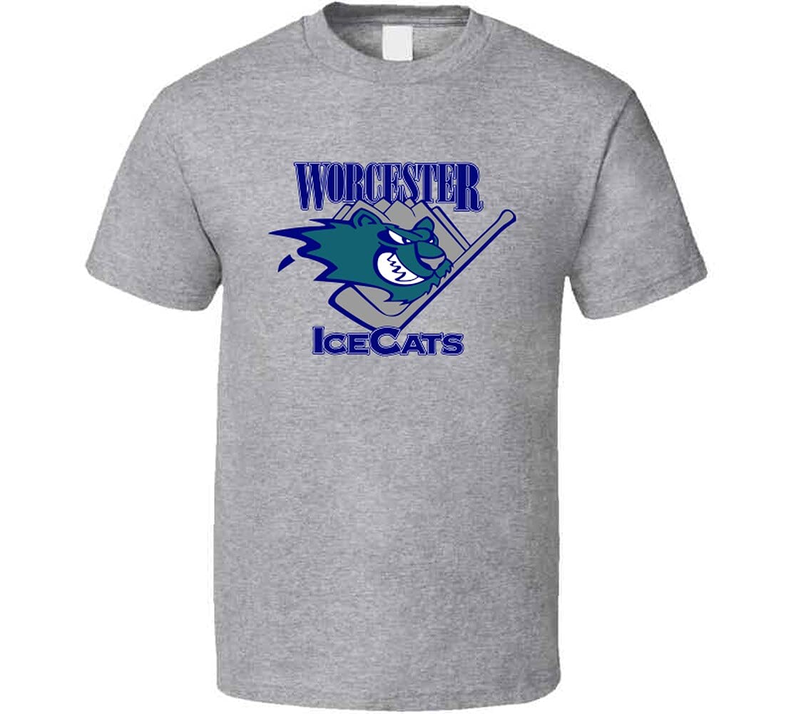 Worcester Ice Cats Hockey Fan Retro T-Shirt | Vintage Hockey Tee for Men & Women | Perfect for Games, Parties & Casual Wear