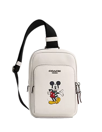Coach Disney X Coach Track Pack 14 Crossbody Bag with Mickey Mouse Print - Stylish Mini Backpack for Women, Perfect for Travel, Work & Everyday Use