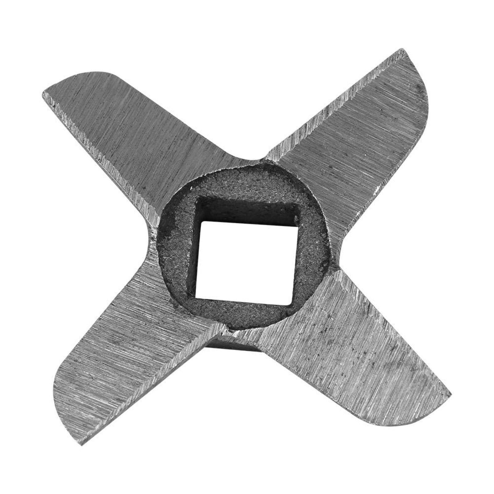 TOPINCN Stainless Steel Cross-Shaped Meat Grinder Blade - #8 Size Replacement Part for Professional Kitchen Food Processors - Perfect for Grinding Beef, Pork & Sausage Making