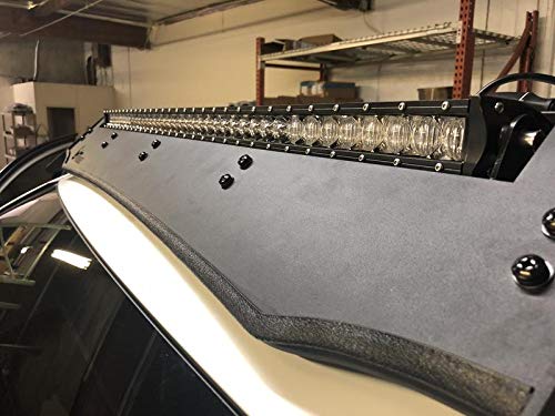 Cali Raised LED 40-Inch Cut-Out Prinsu Roof Rack Slim LED Light Bar Bracket Kit with 42-Inch Amber LED Light Bar & Wiring Harness - Perfect for Off-Roading, Overlanding & Truck Adventures