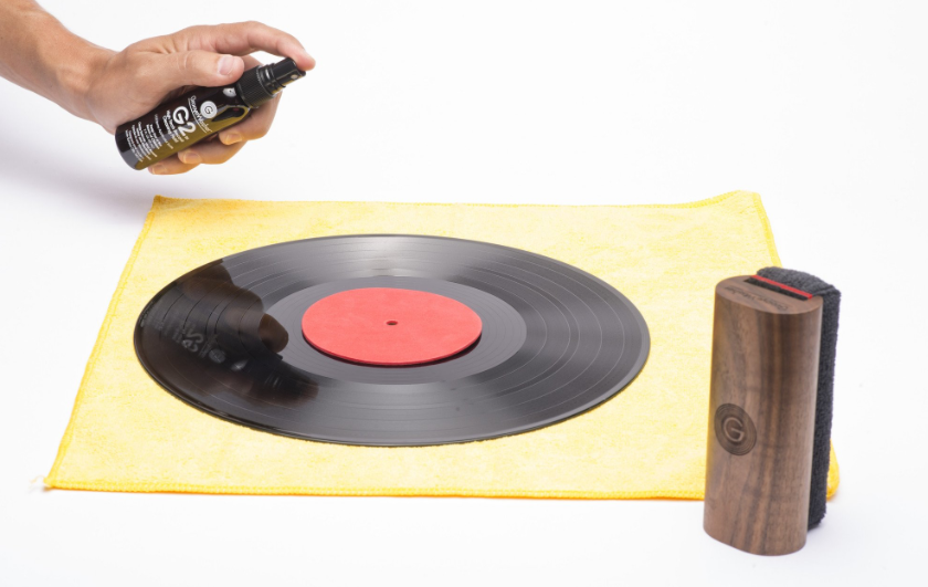 GrooveWasher Record Cleaning Kit - Vinyl LP Cleaner Brush & Fluid for Deep Cleaning - Perfect for Home DJs & Audiophiles