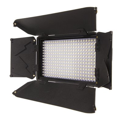 312D Daylight LED Video Light - Dimmable, LCD Screen, Barn Doors for Photography & Filming