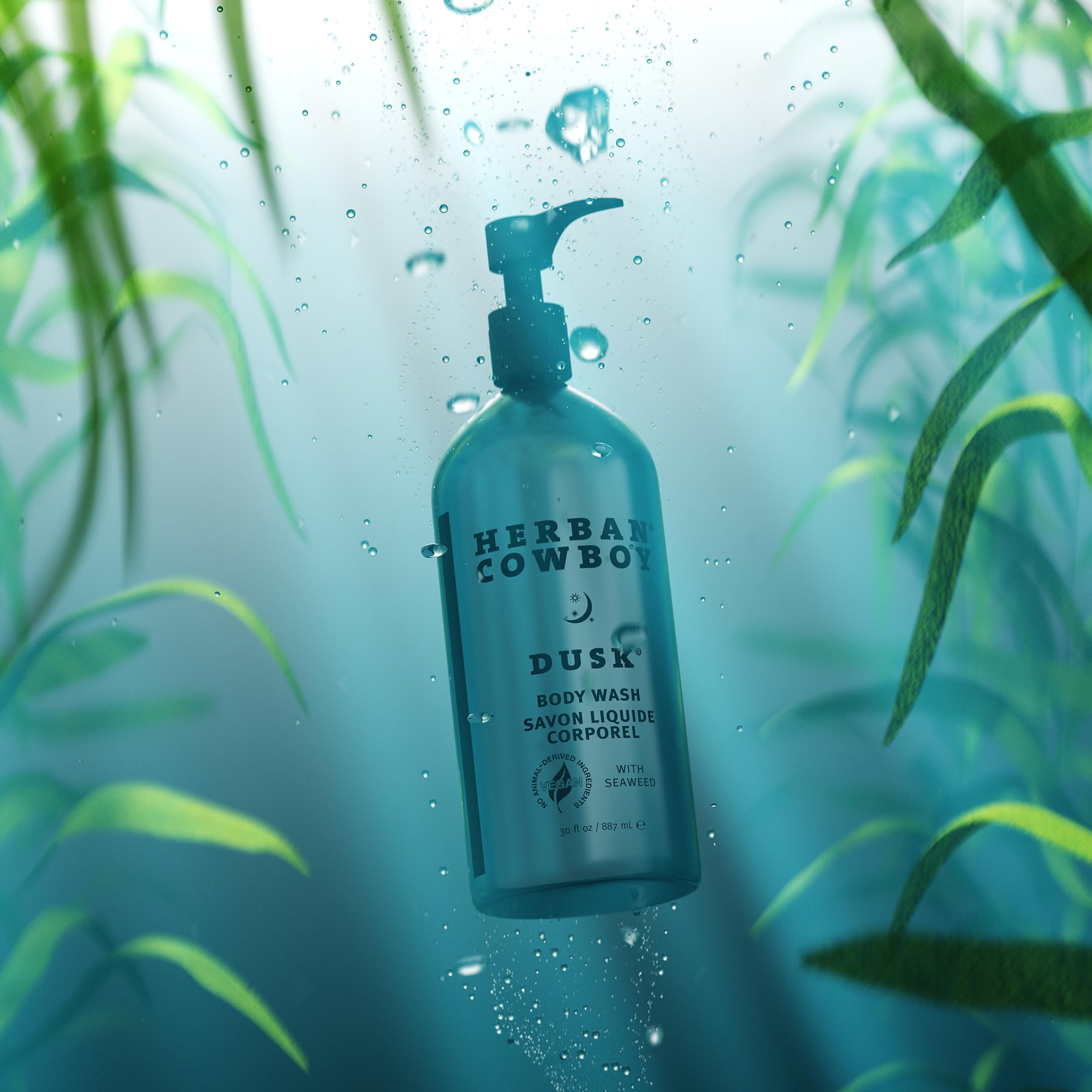 Herban Cowboy Dusk Cologne Scent Body Wash for Men - 30 oz Vegan & Plant-Powered Formula in Eco-Friendly Aluminum Bottle - Refreshing Shower Gel for Daily Use, Gym & Post-Workout Cleansing