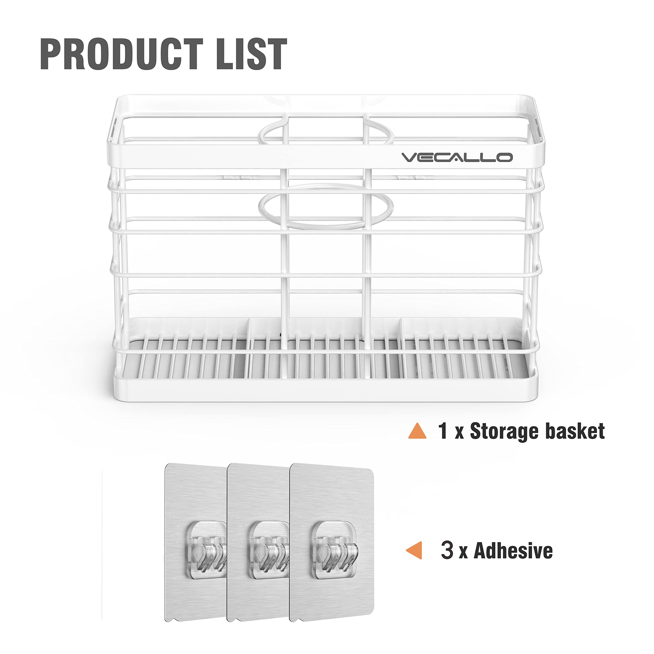 Wall Mount Hair Tool Organizer - No Drill Bathroom Storage for Curling Irons, Hair Dryers & Styling Tools | Perfect for Small Spaces & Salon Organization