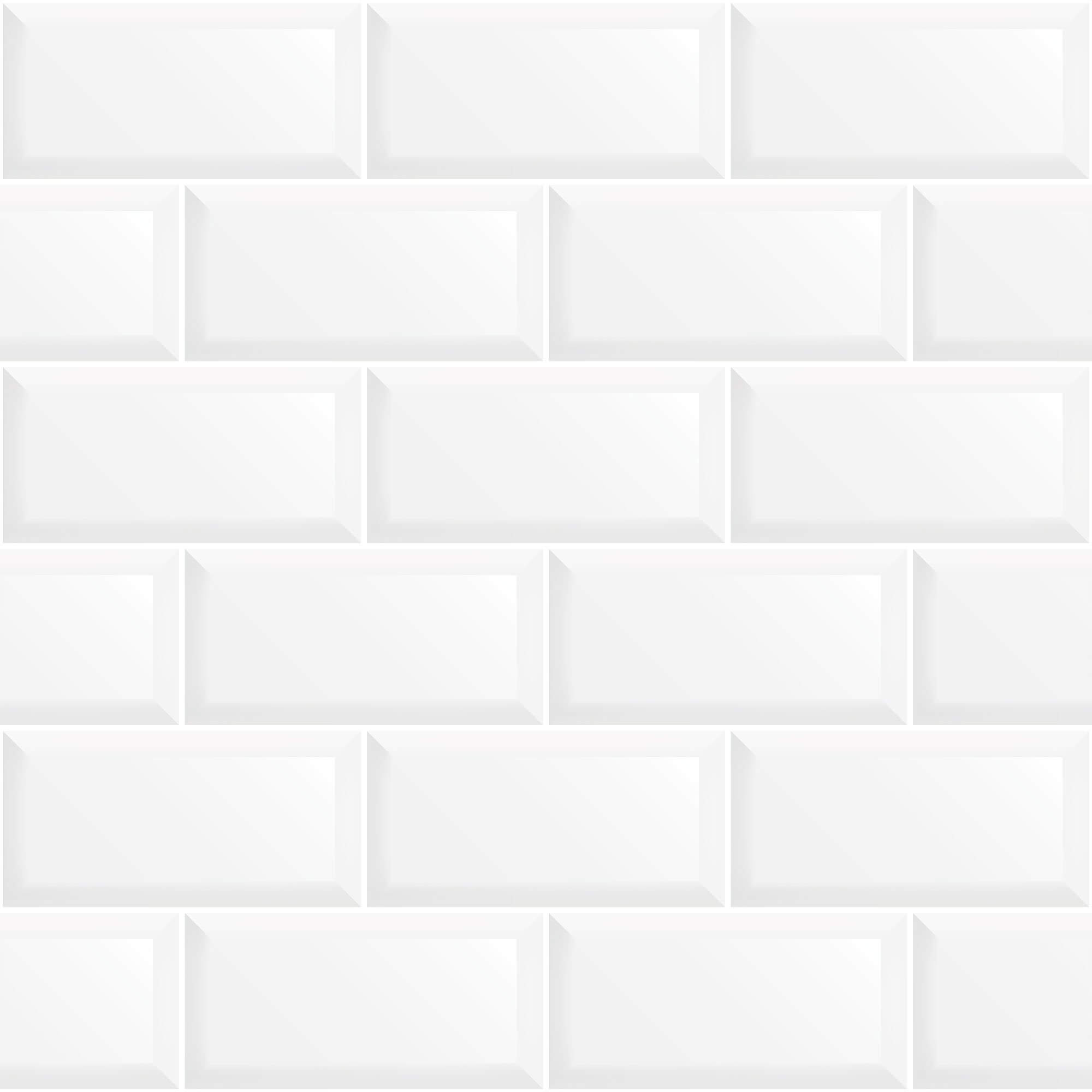 White Brick Tile Adhesive Peel and Stick Removable Wallpaper 620A - Self-Adhesive Decorative Wall Covering for Home, Office, and Kitchen Backsplash
