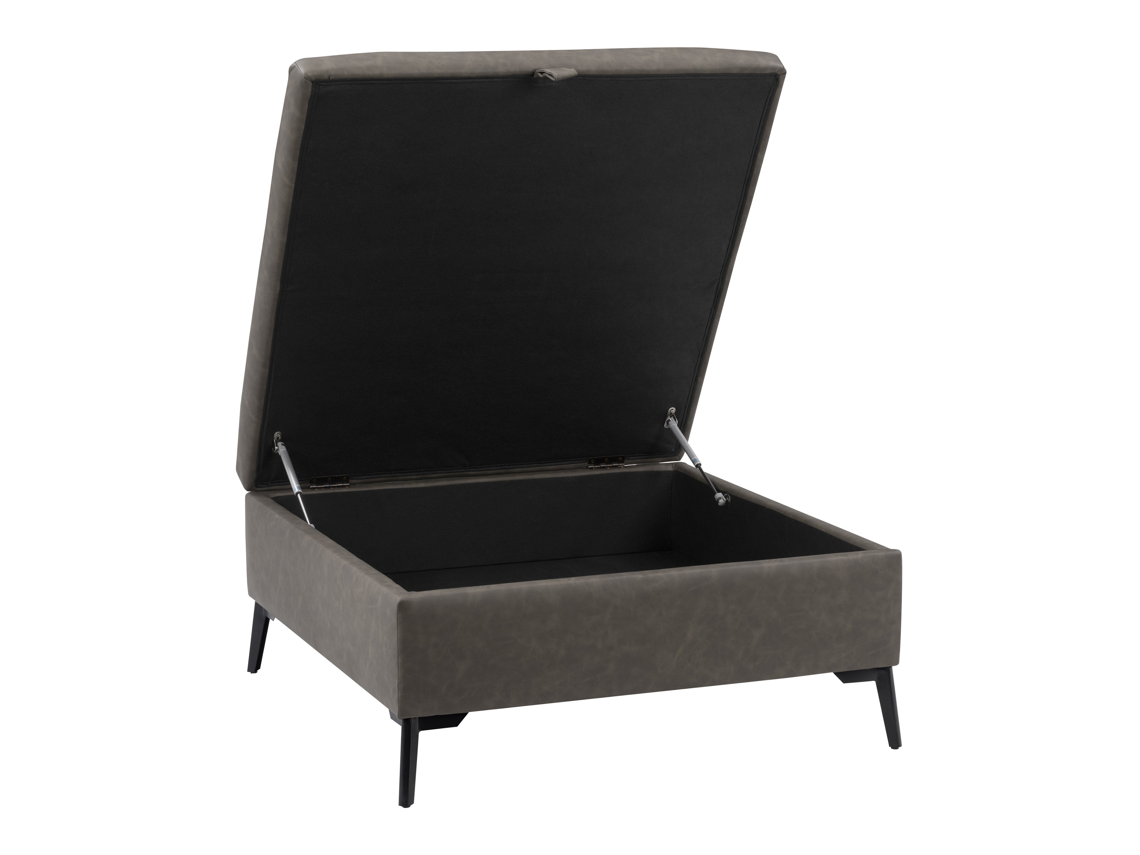 Grey Square Storage Ottoman - Versatile Footrest, Seat & Hidden Storage for Living Room, Bedroom & Home Decor