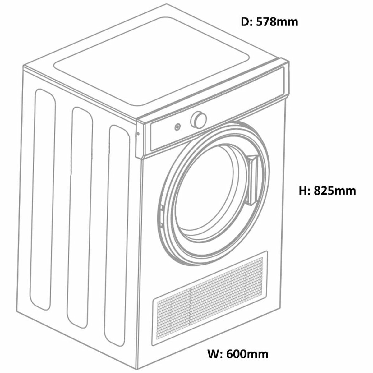 Fisher & Paykel Series 7 7kg Vented Dryer DE7060P2 - Energy Efficient Clothes Dryer for Home & Laundry Room | Perfect for Apartments, Small Families & Space-Saving Solutions