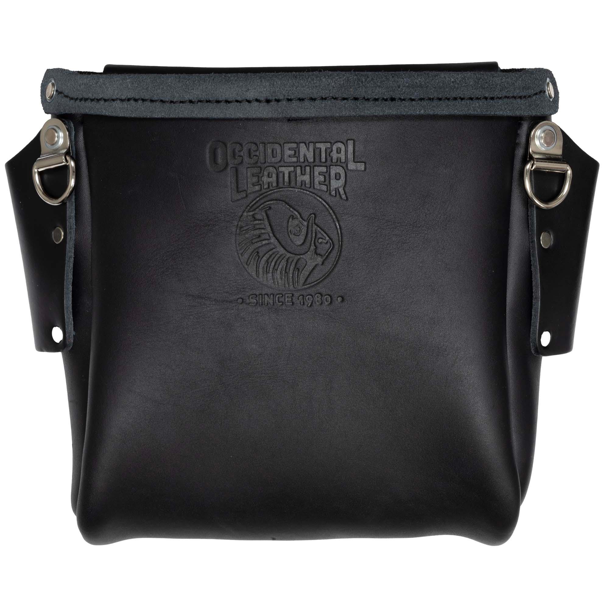 Iron Workers Leather Bolt Bag - Heavy Duty Tool Pouch for Construction, Carpentry & DIY Projects - Perfect for Nails, Screws & Hardware Storage on Job Sites