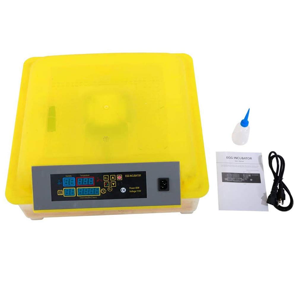 LYSGST 56 Egg Incubator - Automatic Turning Poultry Hatcher with Digital Temperature Control & LED Display for Chicken, Duck, Goose, and Quail Eggs - Perfect for Home Farming, Classroom Projects, and Small Poultry Businesses