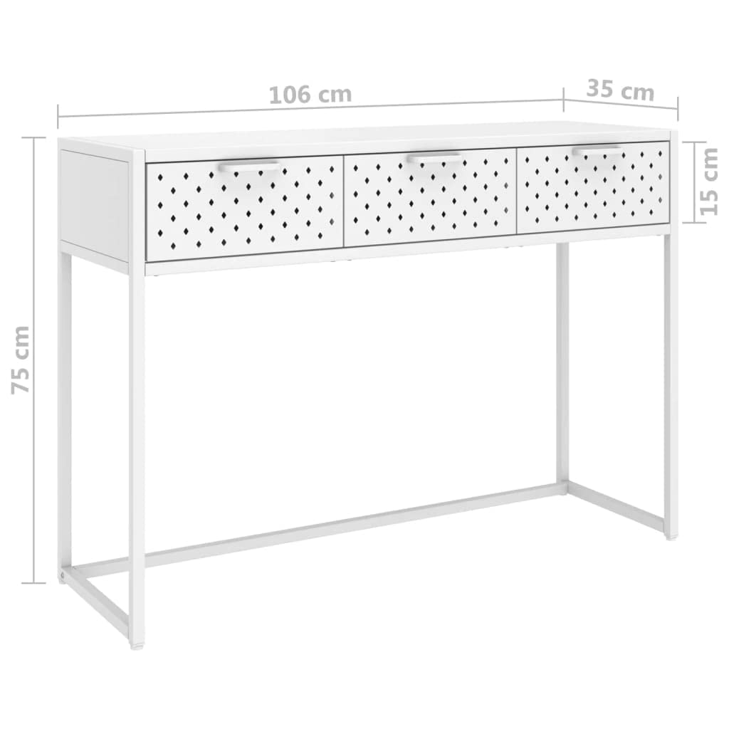 SKM White Console Table 41.7