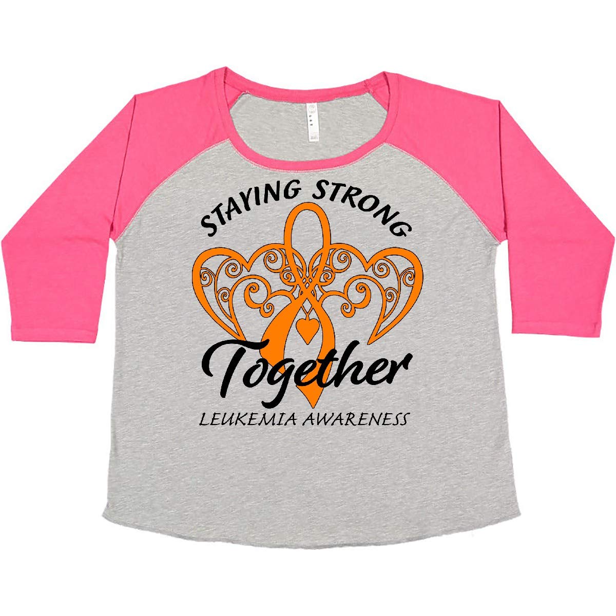 Inktastic Leukemia Awareness Staying Strong Together Women's Plus Size T-Shirt - Support Cancer Survivors & Fighters - Comfortable Casual Wear for Charity Events, Fundraisers & Daily Inspiration