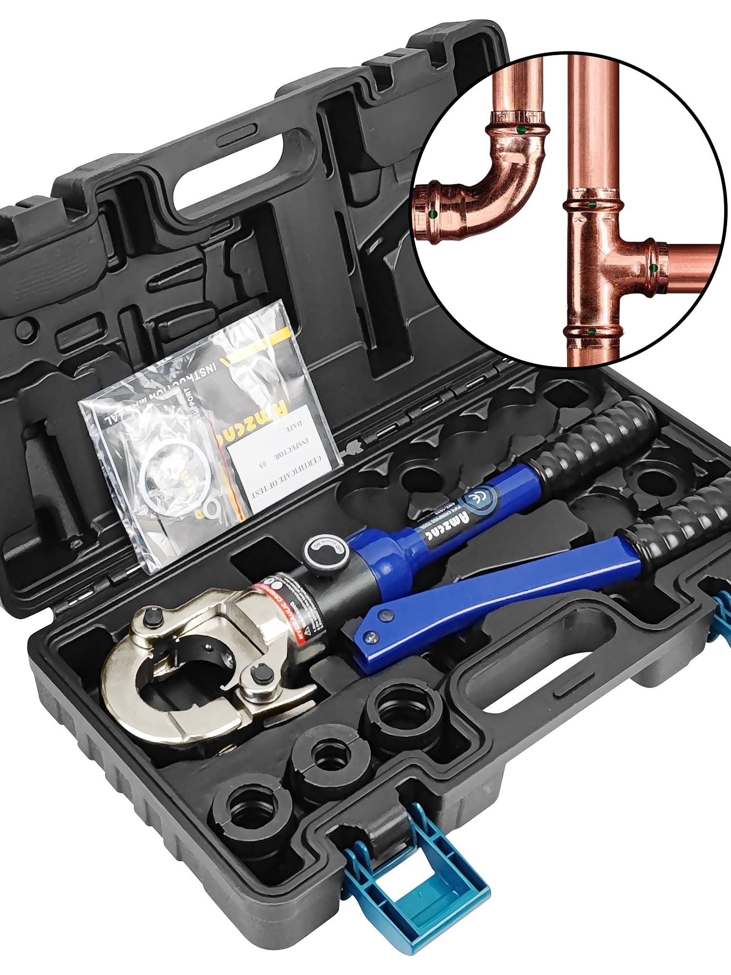 AMZCNC Copper Tube Fittings Hydraulic Pipe Crimping Tool - 1/2
