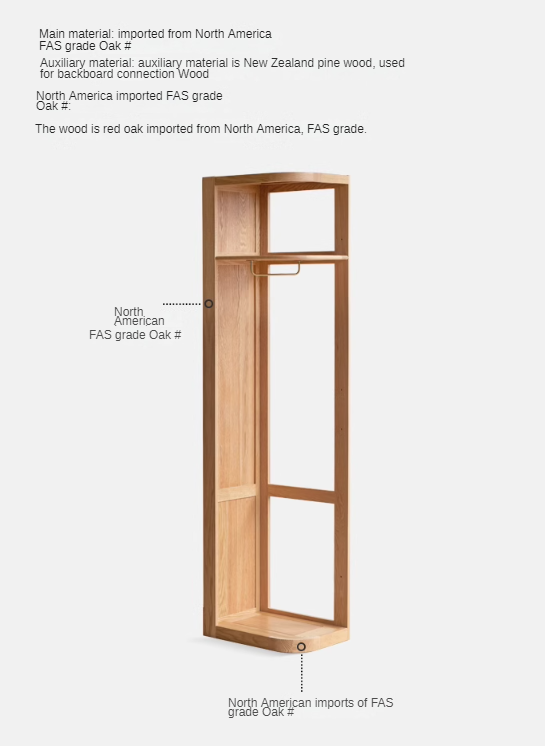 Solid Oak & Cherry Wood Modern Corner Wardrobe - Triangle Floor Standing Closet for Bedroom, Living Room, and Office Storage