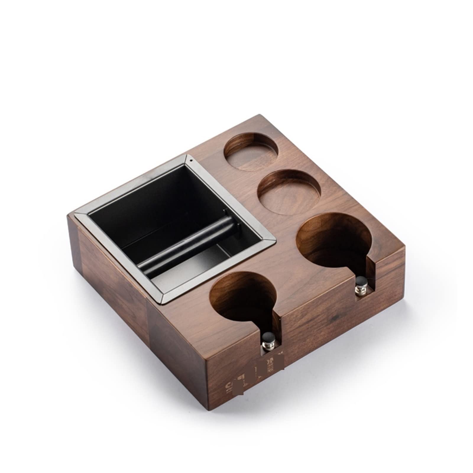 Premium Walnut Wood Espresso Tamper Stand & Coffee Filter Holder - Barista Accessories Mat for Espresso Machine, Compatible with 58mm Portafilters (Color B) - Perfect for Home Coffee Stations & Professional Cafes