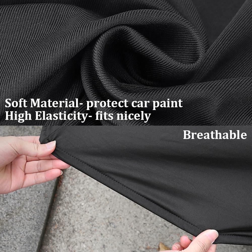 WinPower Indoor Car Cover - Stretchable Dustproof Full Car Protection for Underground Garage & Car Shows (Black) | Perfect for Vehicle Storage & Display