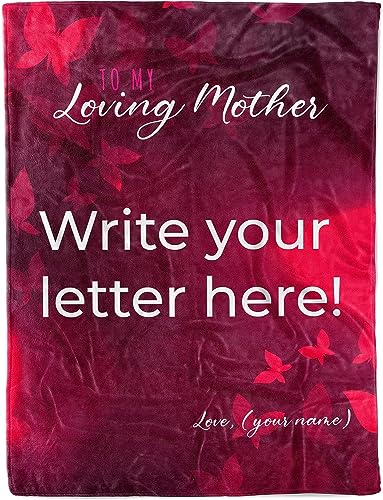 To My Mom Loving Letter Blanket