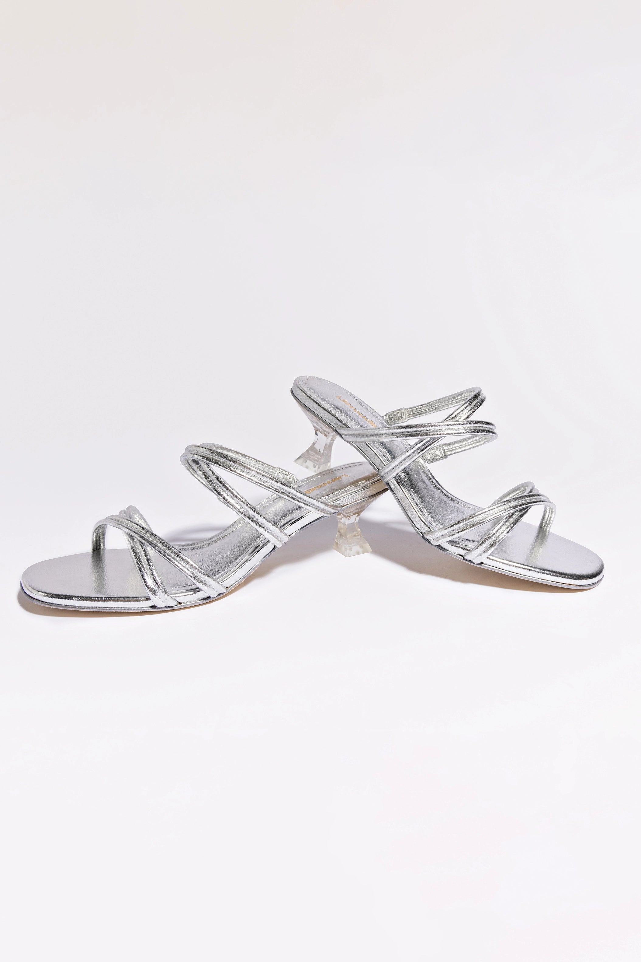 Annie Mule Women's Silver Specchio Leather Loafers - Comfortable Slip-On Shoes for Work, Office & Casual Outfits