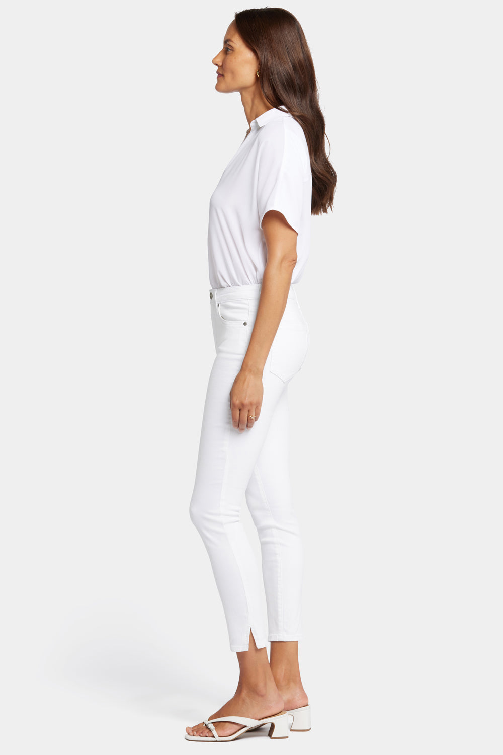 Ami Skinny Ankle Jeans for Women - High Waist Stretch Denim Pants in Optic White | Perfect for Casual Wear, Office Outfits & Date Nights