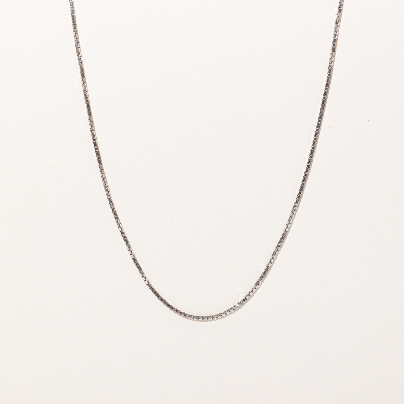 10K White Gold Box Link Chain Necklace - 26 Inch Durable & Elegant Jewelry for Women - Perfect for Everyday Wear, Gifts & Special Occasions
