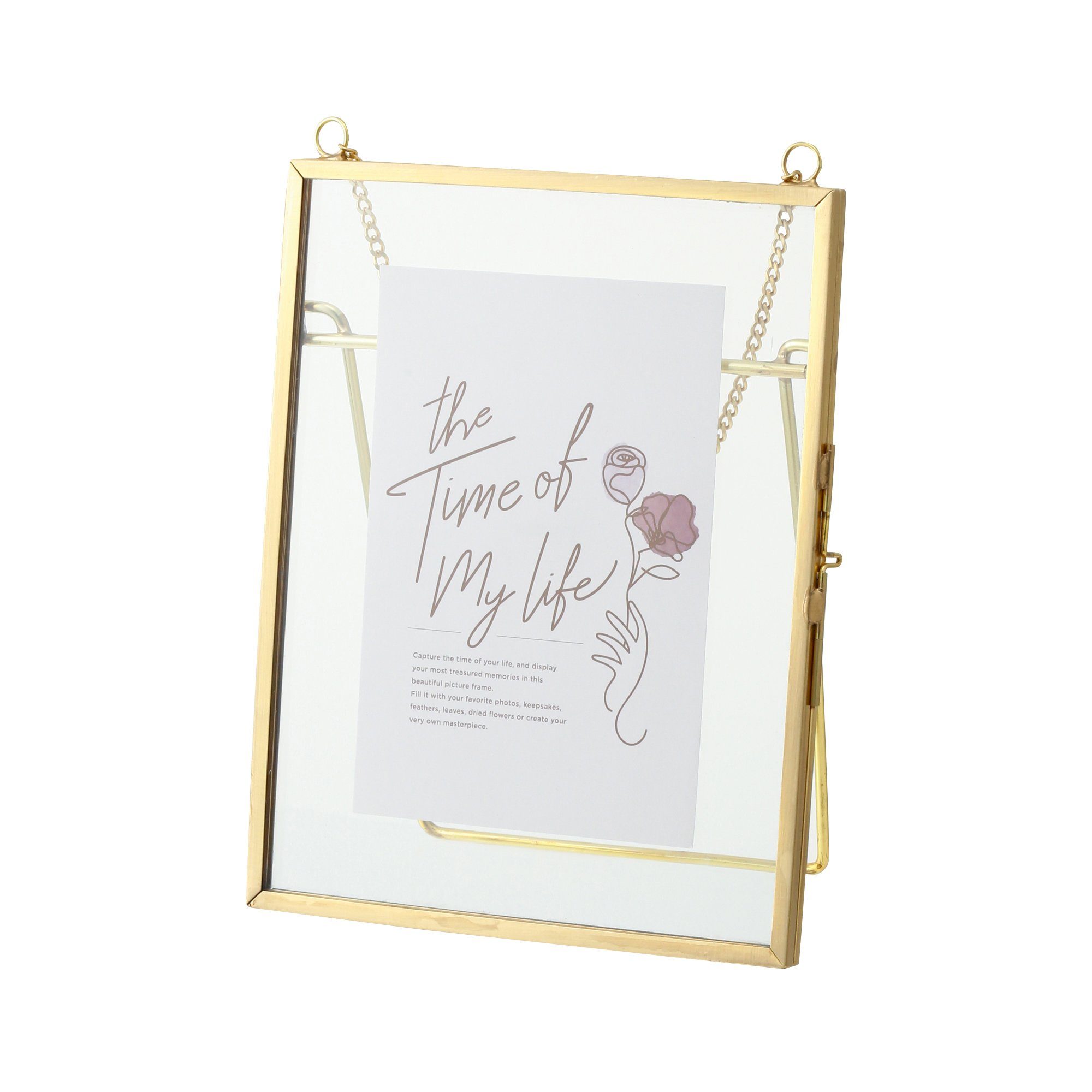 Premium Gold Metal Glass Frame - Elegant & Durable Picture Frame for Home Decor, Office, or Gift Giving