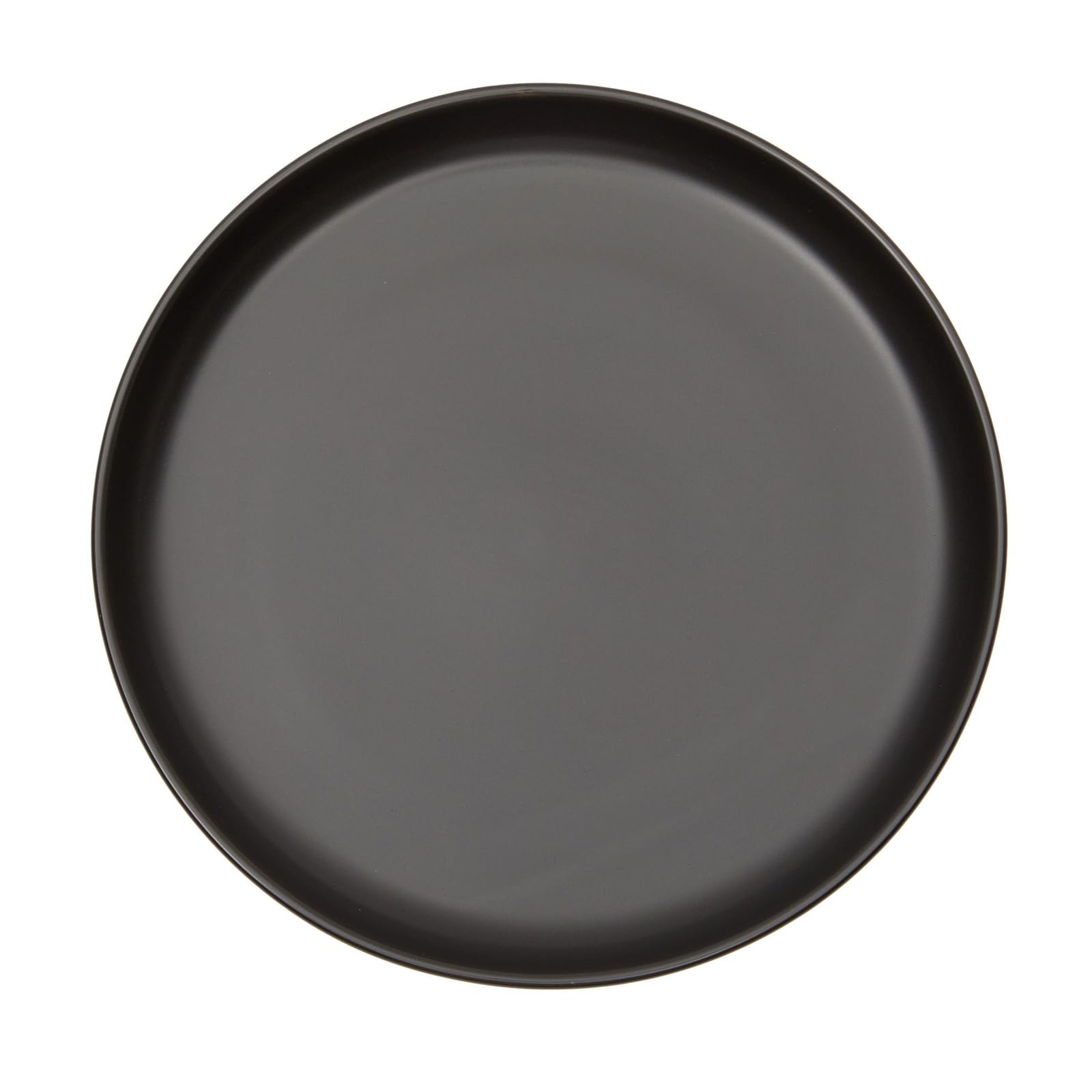 Okuna Outpost 8-Inch Black Ceramic Dinner Plates Set of 4 - Elegant Stoneware Dishes for Everyday Dining, Restaurants & Dinner Parties - Microwave & Dishwasher Safe Serving Plates