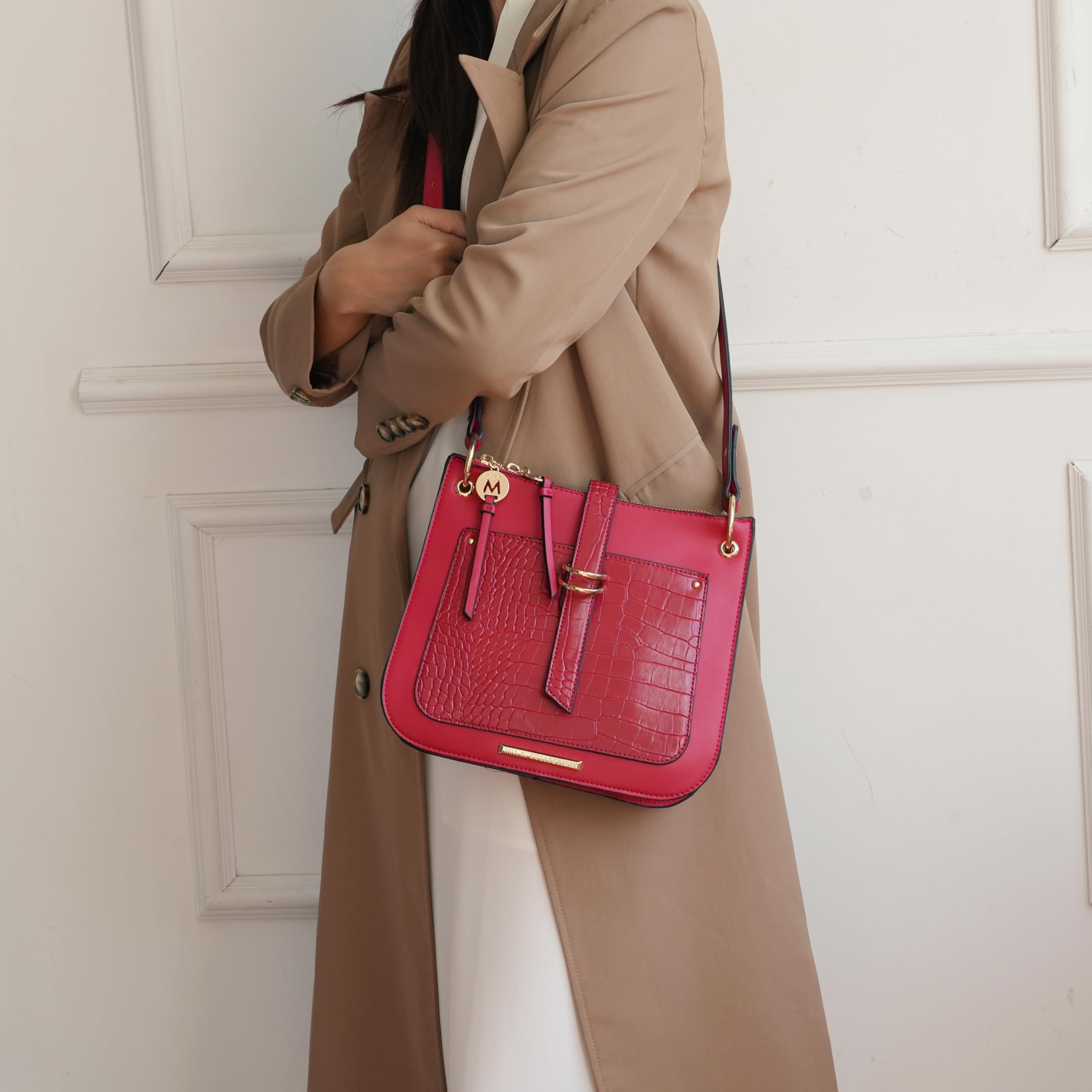 MKF Collection Women's Vegan Leather Crossbody Bag - Small Shoulder Purse Handbag by Mia K | Perfect for Work, Travel & Everyday Use