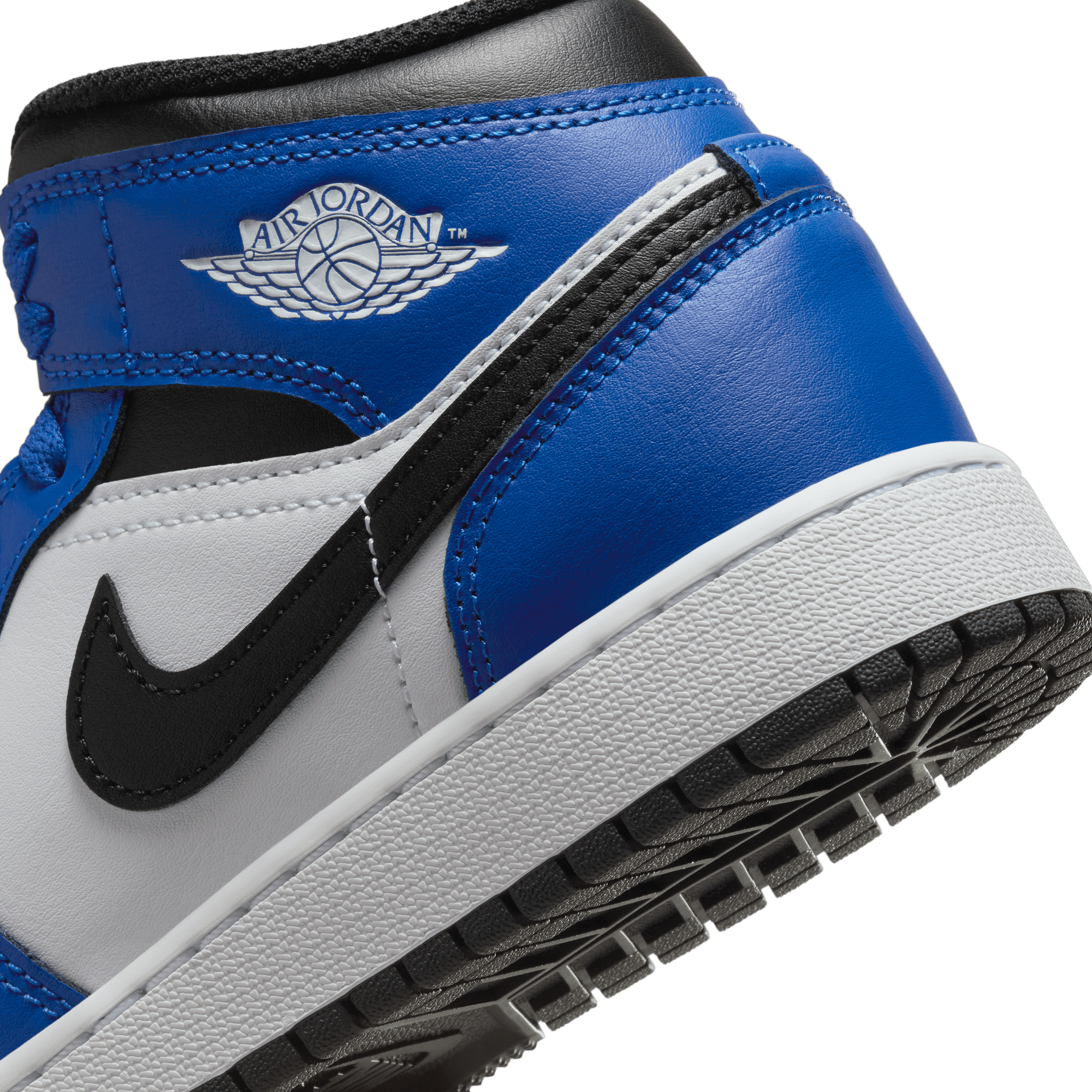 AIR JORDAN 1 MID (GS) Basketball Shoes - Game Royal/White/Black Colorway - Perfect for School, Sports & Streetwear Fashion