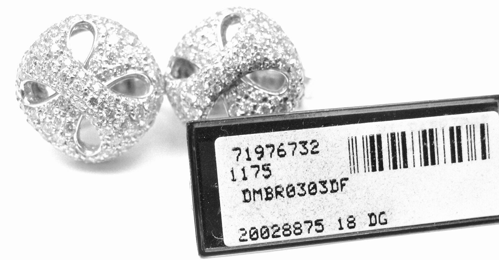 Authentic Damiani 18k White Gold 3.03 Carat Diamond Stud Earrings for Women - Luxury Jewelry Gift for Anniversary, Wedding & Special Occasions