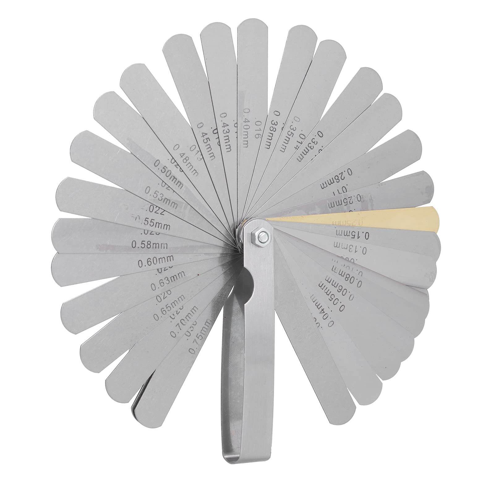Dual Marked Imperial & Metric Feeler Gauge Set - Precision Stainless Steel Gap Measuring Tool for Machining, Automotive & Power Tool Maintenance | Workshop & DIY Use